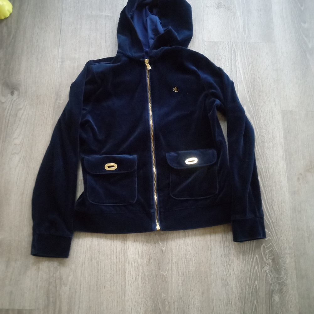 Ralph Lauren Navy Blue Hooded Zip-Up Jacket - Picture 9 of 9